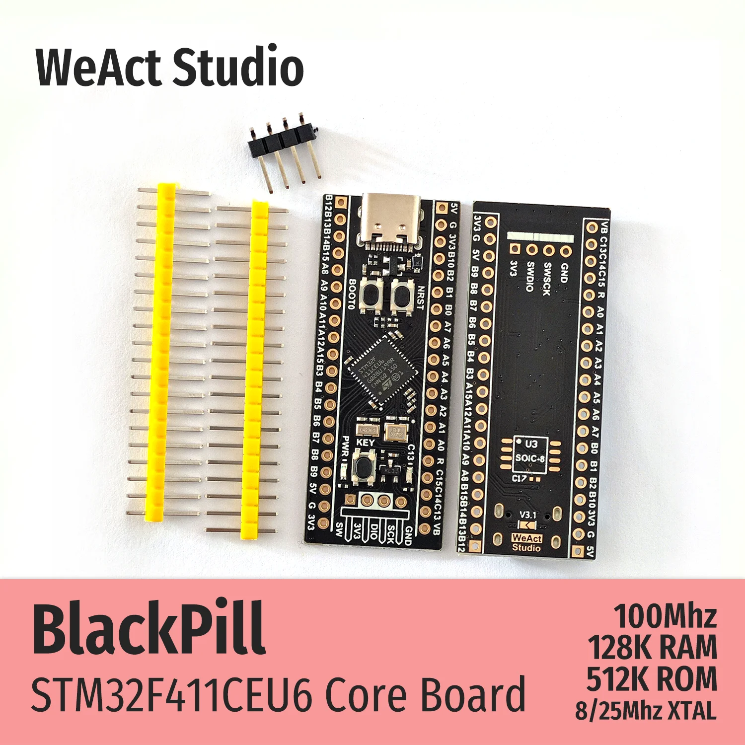 WeAct BlackPill STM32F411CEU6 STM32F411 STM32F4 STM32 코어 보드 학습용 개발 보드 Micropython