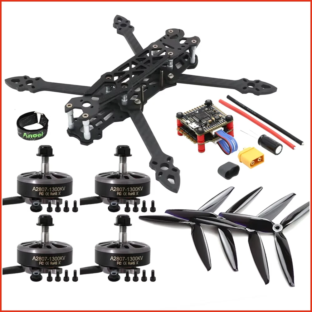 Mark4 7인치 295mm 드론 키트 & A2807 KV1300 6S 브러시리스 모터 & F4V3S Plug 비행 컨트롤 & 60A 4-in-1 ESC 스택, FPV 7인치 드론용