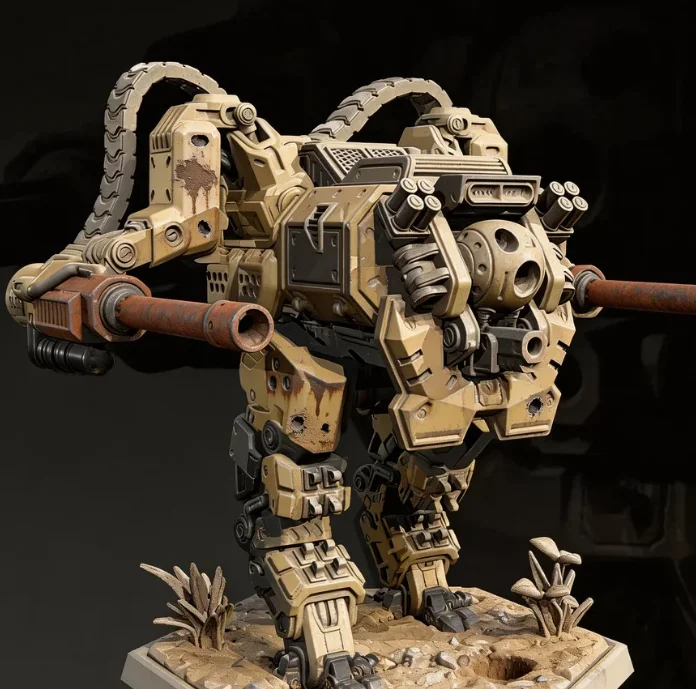 전체 높이 55mm 80mm 아머 모델 키트 - 자가 도색 및 조립 (3D 프린팅) TD-7744/3D