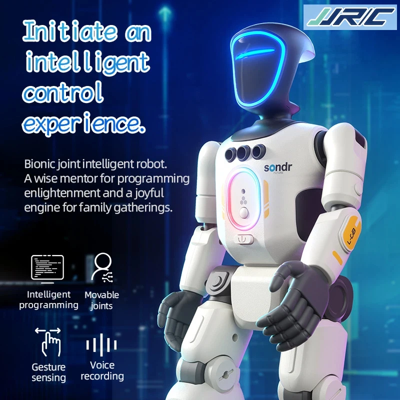 JJRC 신형 바이오닉 인텔리전트 로봇 - 제스처 감지 음성 제어 프로그래밍 가능, 음성 녹음 가동 관절, 프로그래밍 학습
